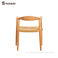 Hans diseño Kennedy Design Asiento de cuerda de madera maciza